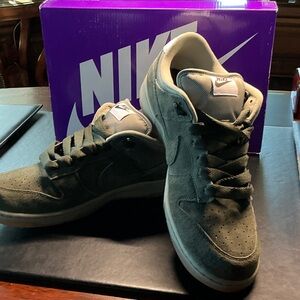 Nike Men’s Olive Suede Low-Top Sneakers